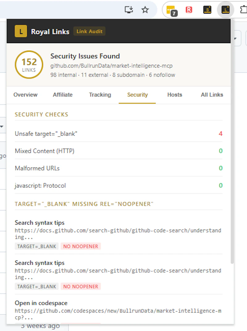 Royal Links Audit- Chrome Extension screenshot 4