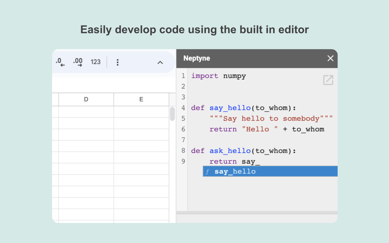 Neptyne - Esegui Python in fogli di Google media 3