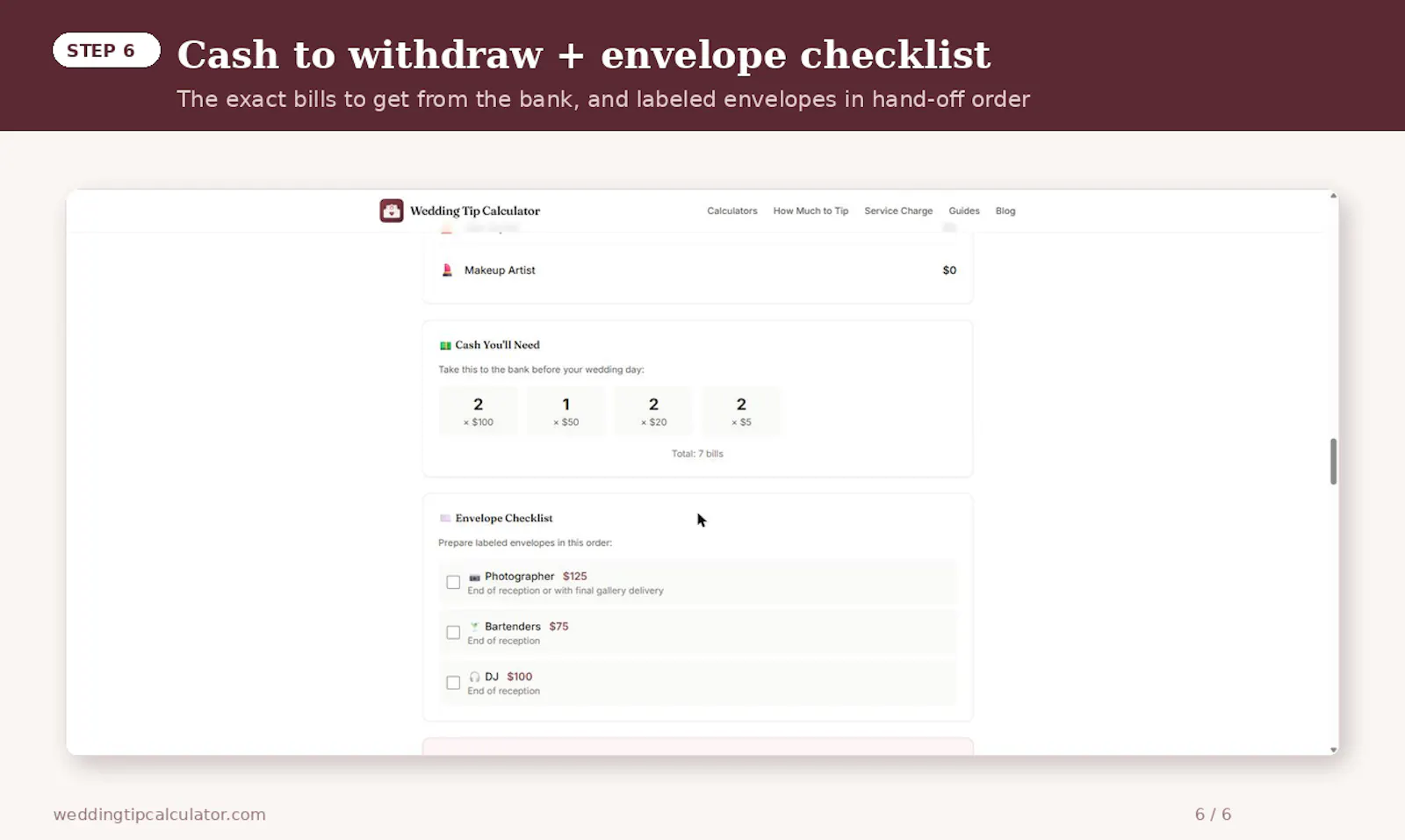 Wedding Tip Calculator screenshot 9