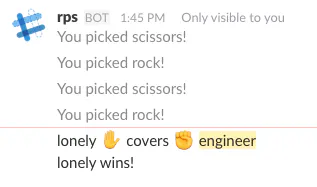 Rock Paper Scissors for Slack gallery image