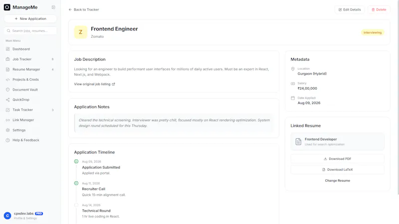 ManageMe screenshot 2