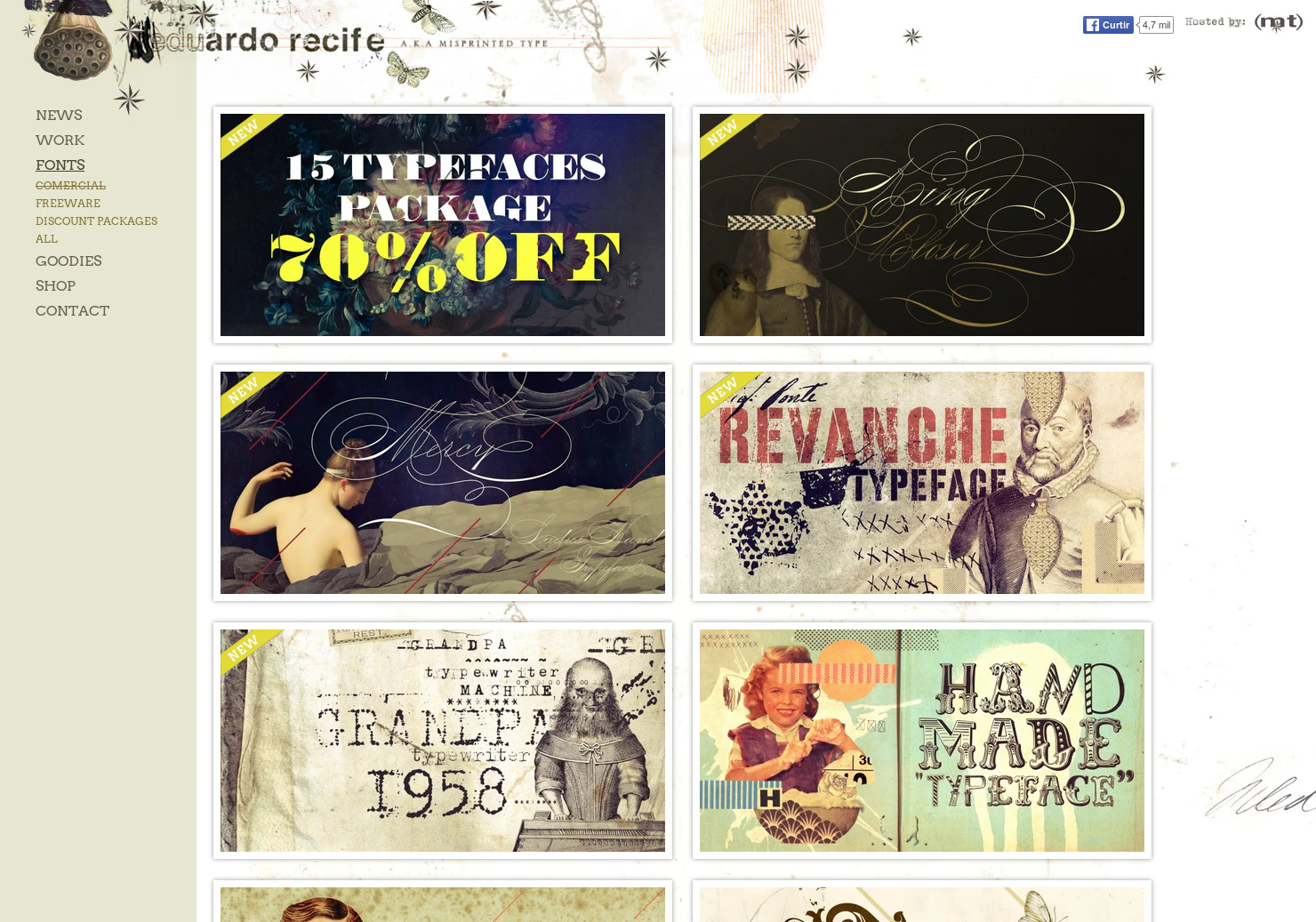 Misprinted Type Fonts