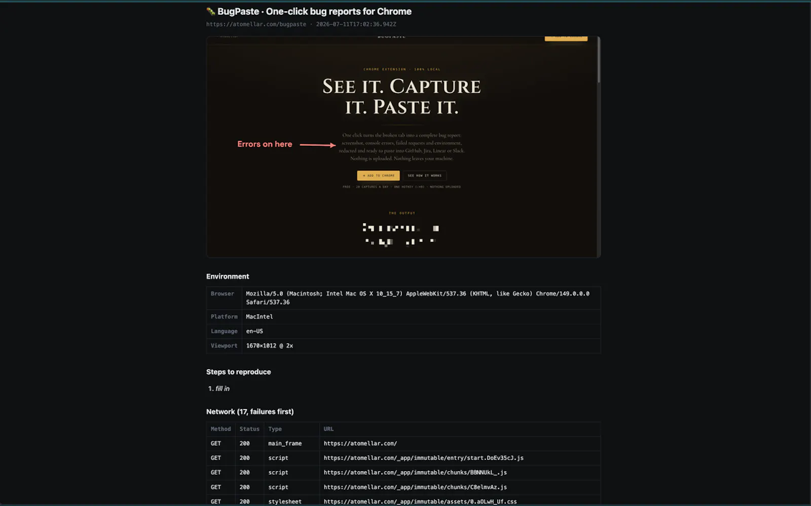 BugPaste screenshot 4