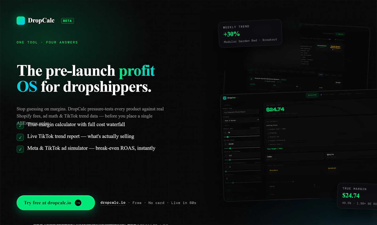DropCalc screenshot 1