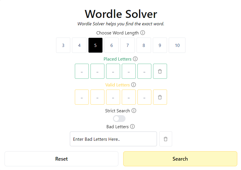 وسائط Wordle Solver x - Wordle Solver |مساعد ووردل 2