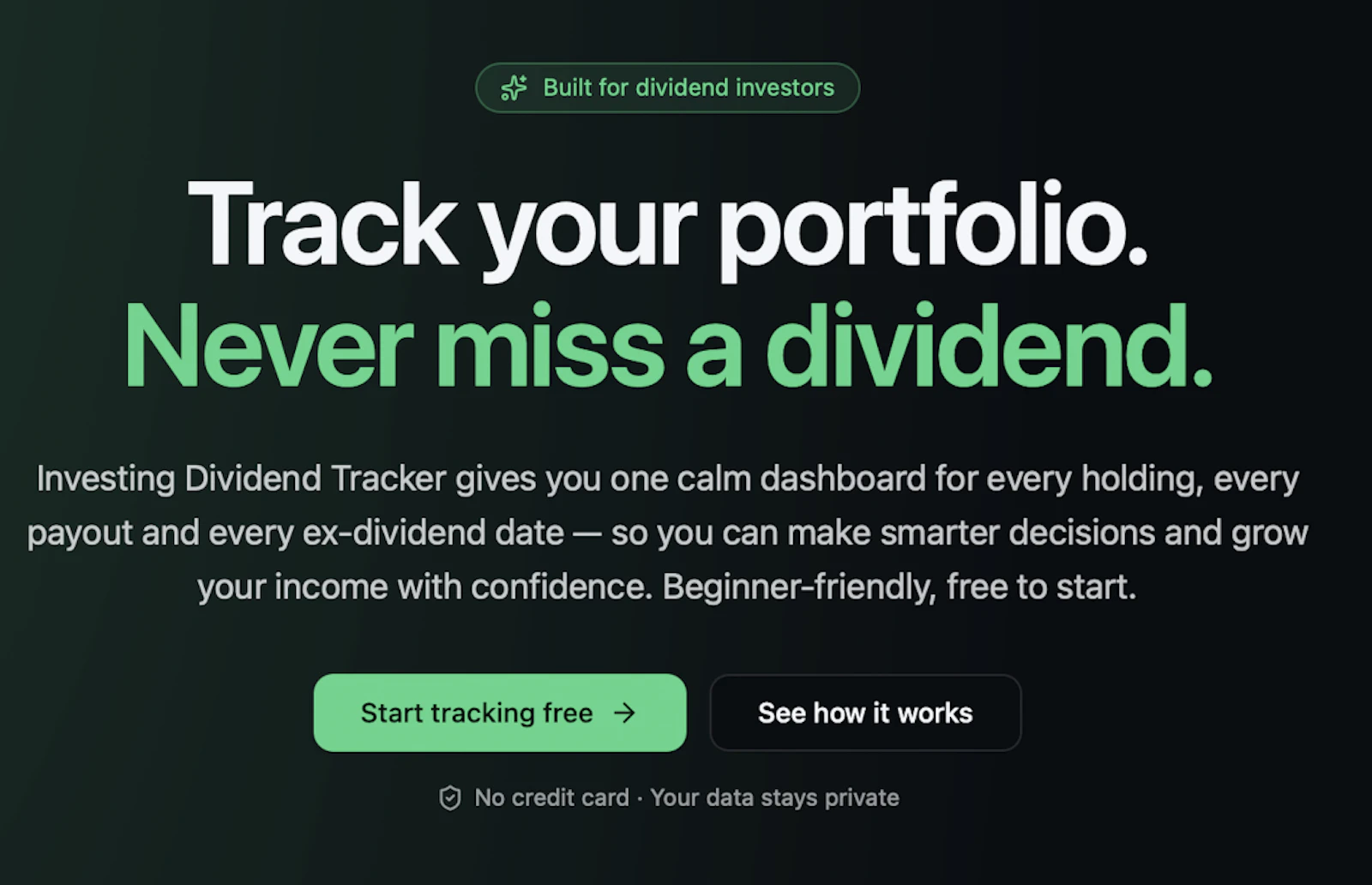 Investing Dividend Tracker screenshot 1