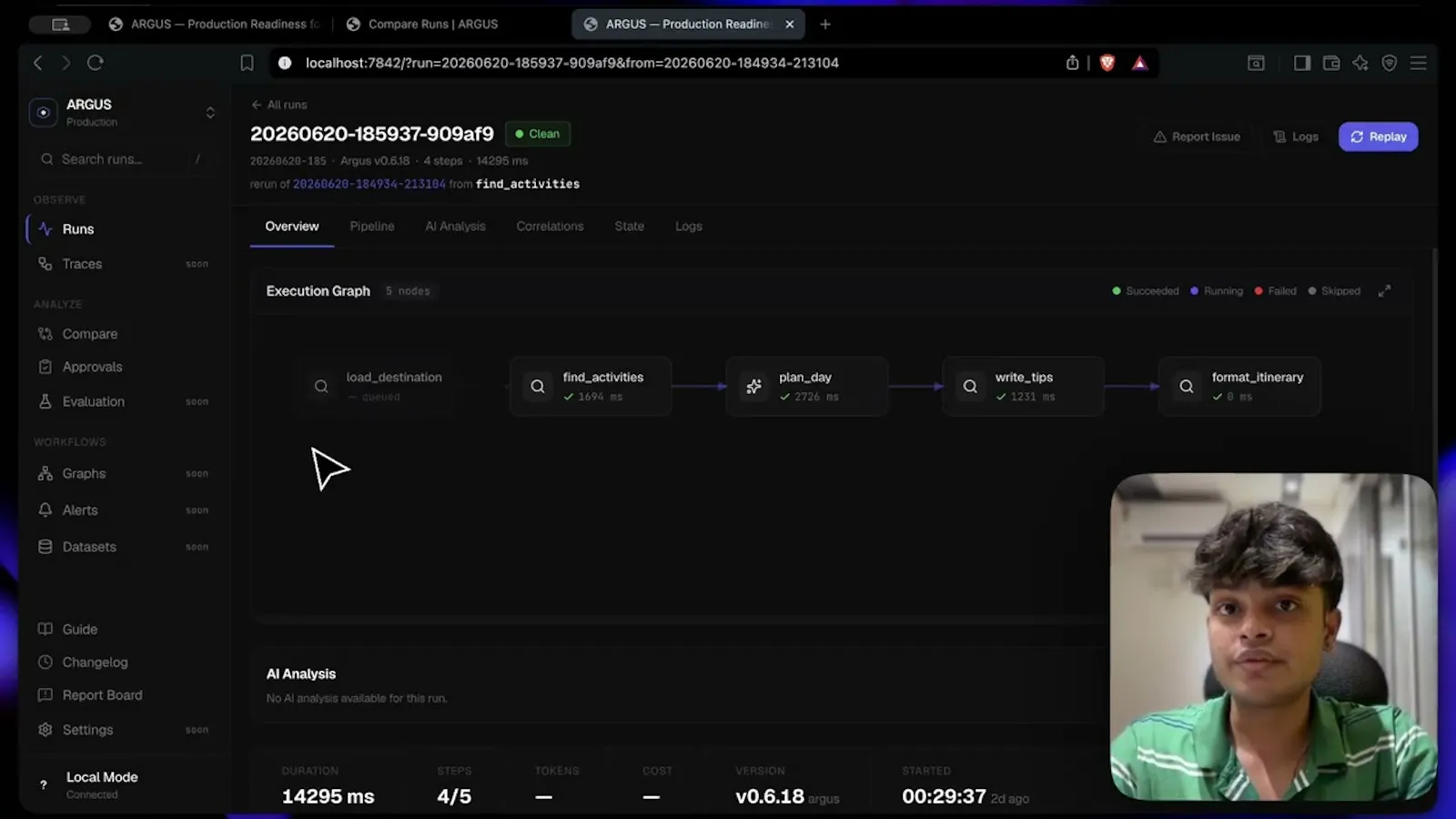 ARGUS screenshot 1 (video preview)