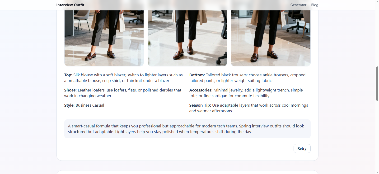 Interview Outfit gallery image