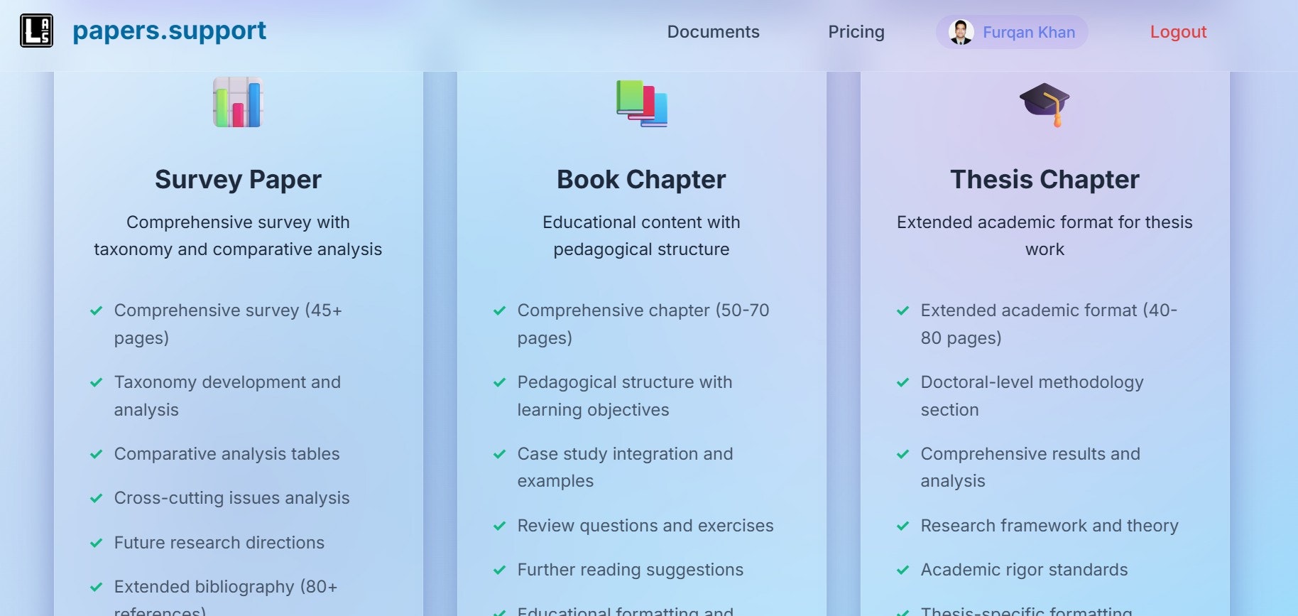 papers.support - Screenshot 3 showing product features and functionality