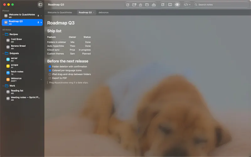 QuackNotes screenshot 17
