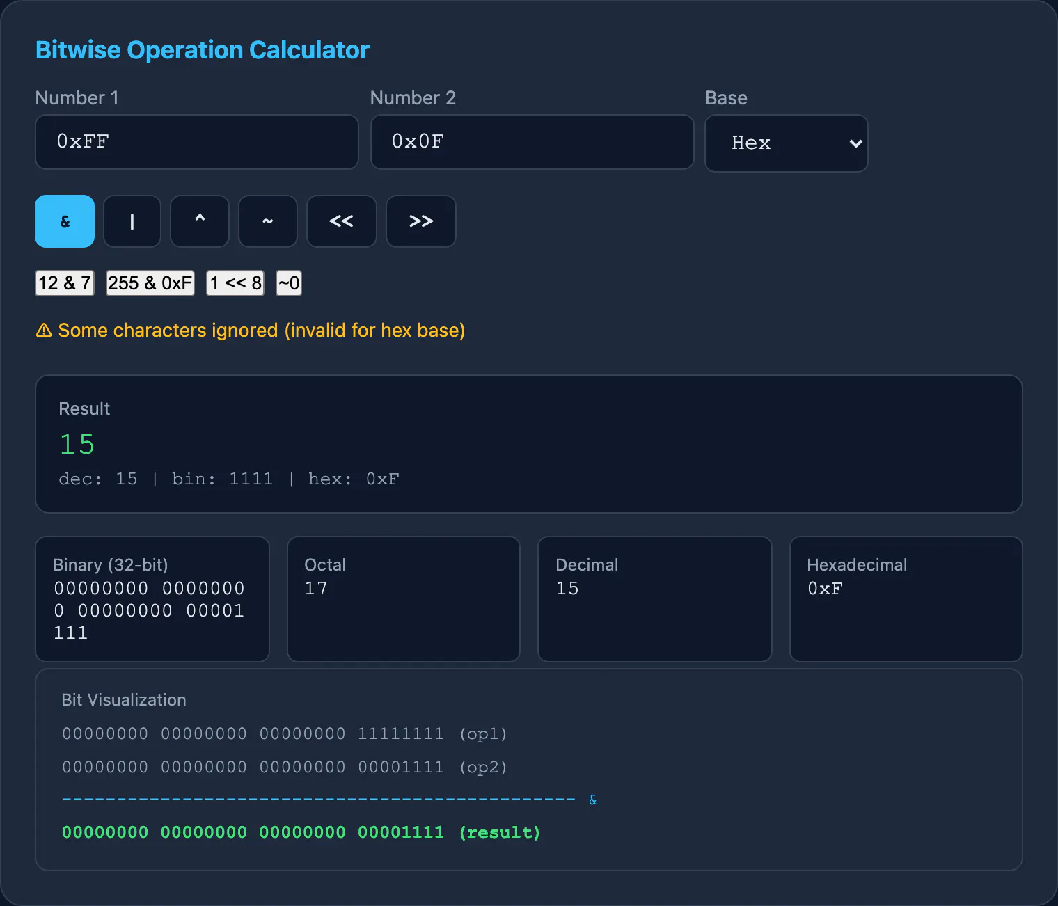 Bitwise Calculator gallery image