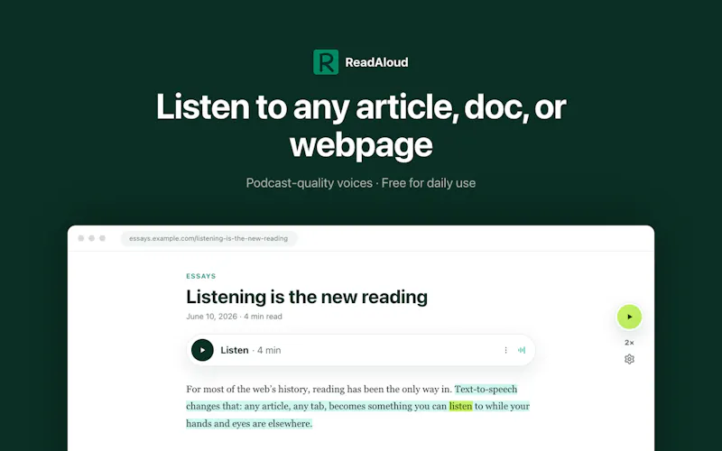 ReadAloud screenshot 1