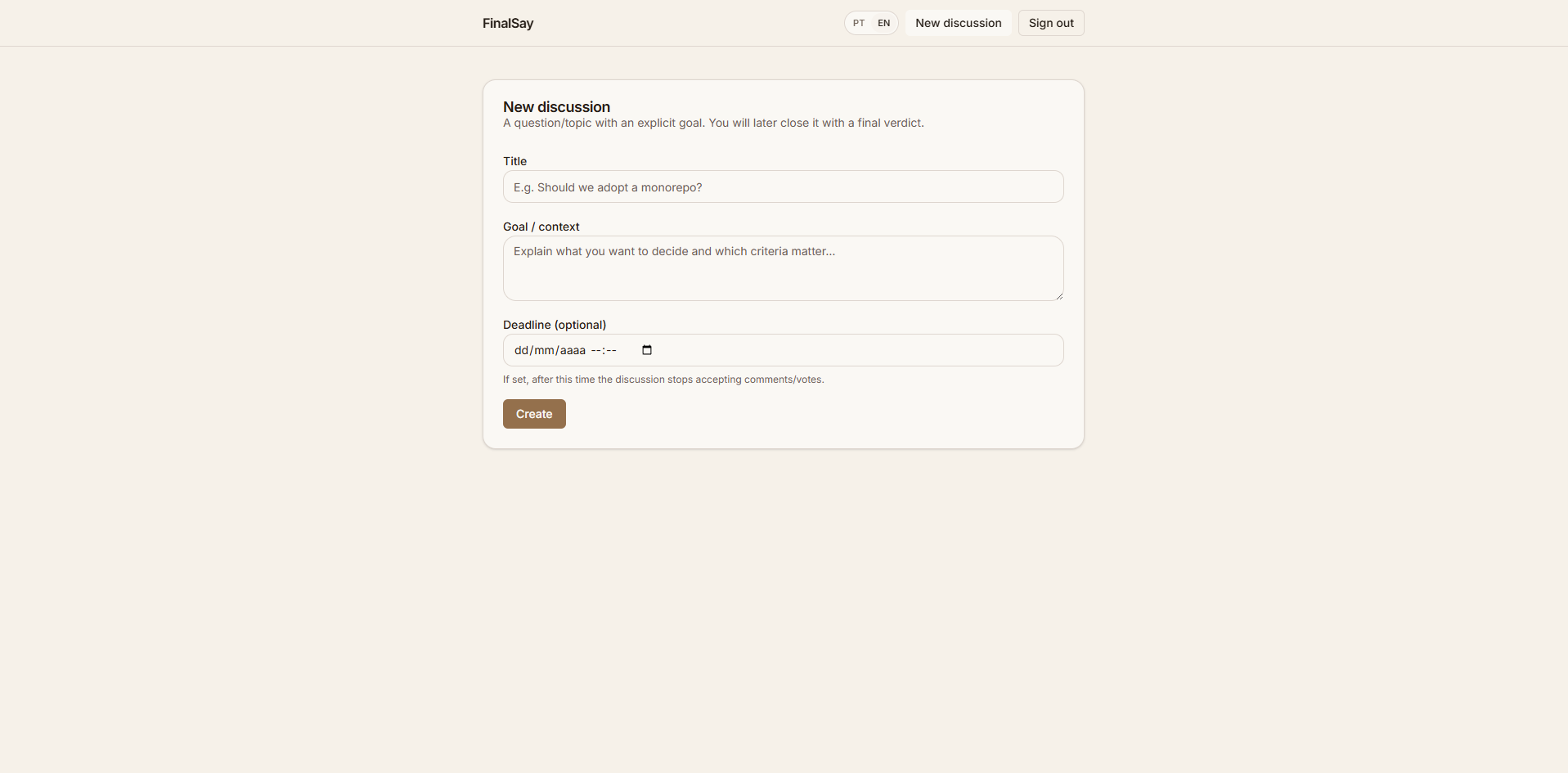 FinalSay - Screenshot 2 showing product features and functionality
