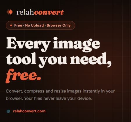 RelahConvert — Free Online Image Tools - Product Hunt launch logo and brand identity