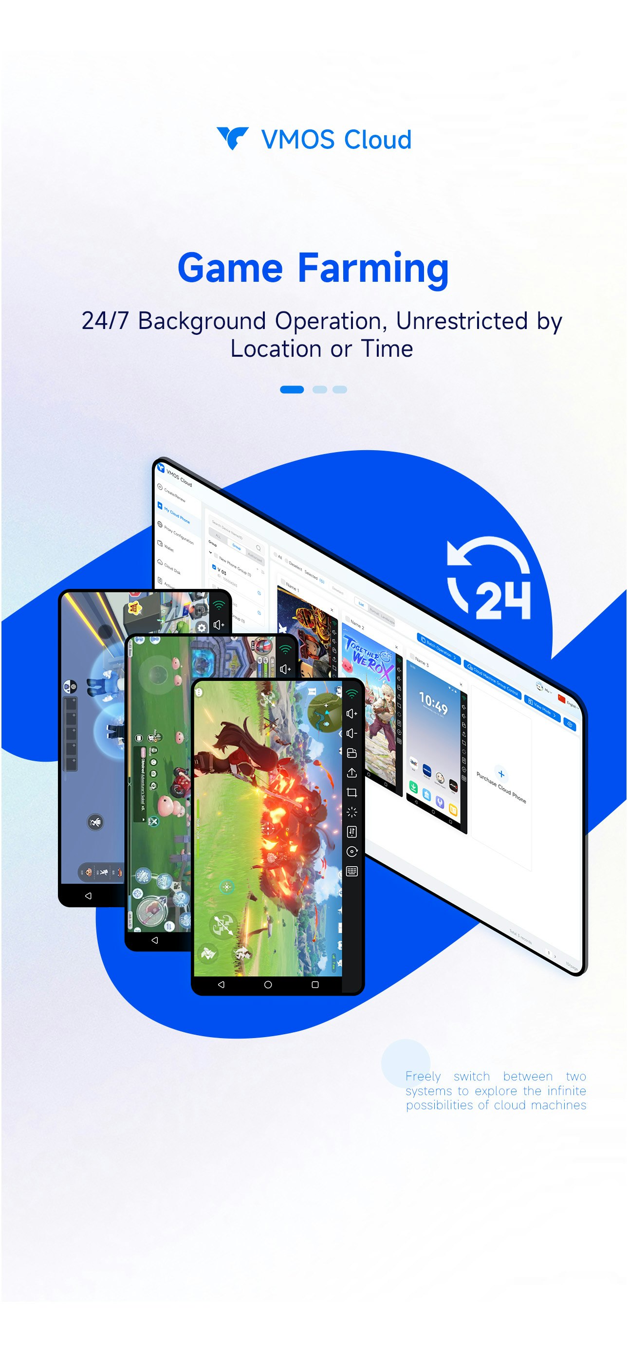 VMOSクラウド - 複数のアカウントで最も安全なAndroidクラウド電話メディア3