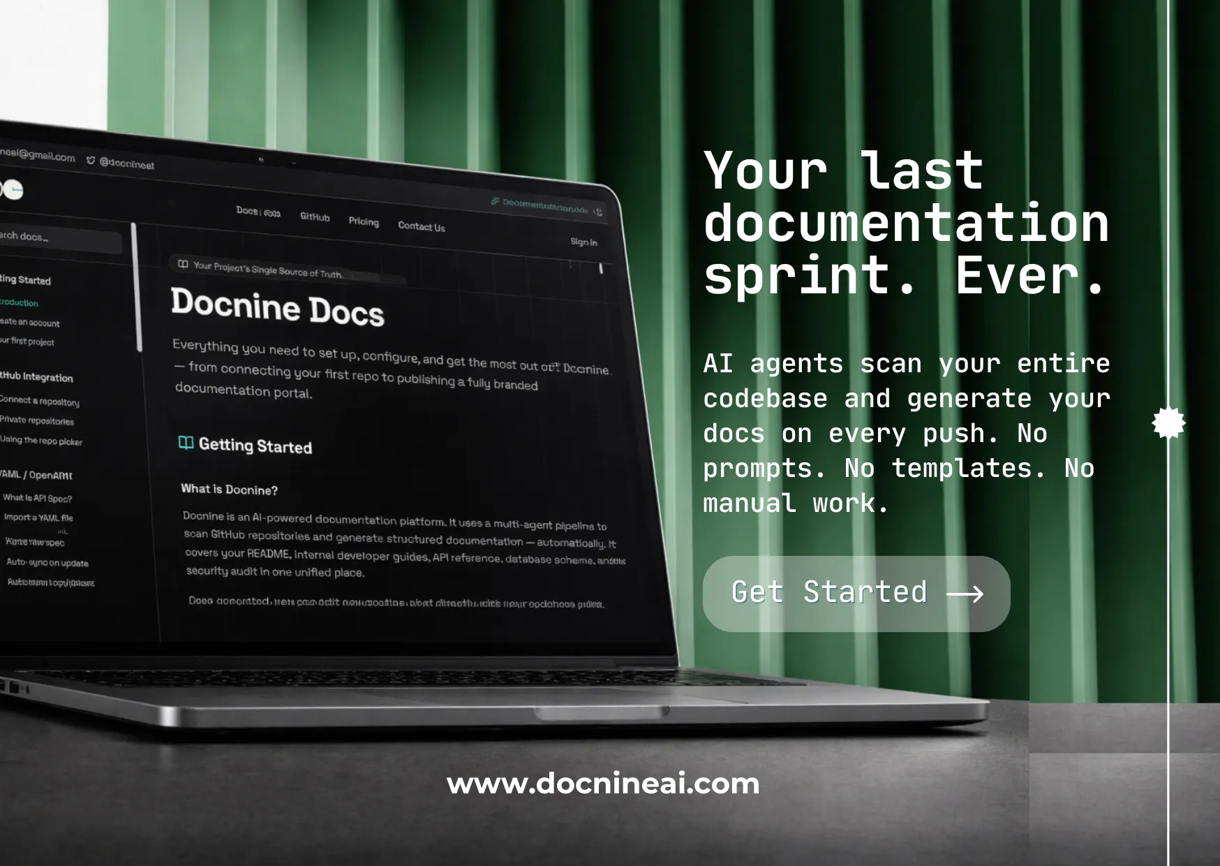 Docnine 제품 배너