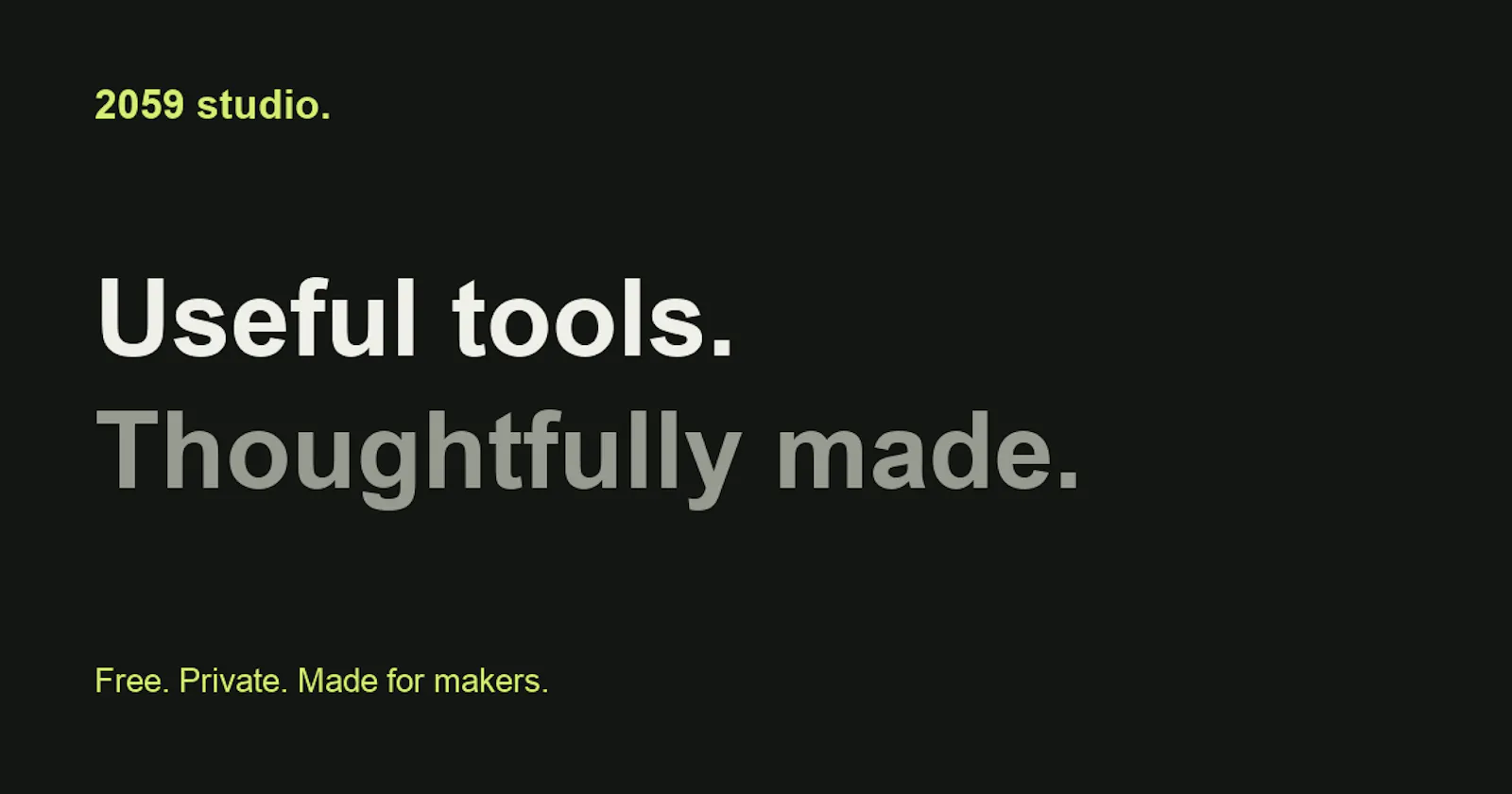 2059 Studio — Useful tools. screenshot 1