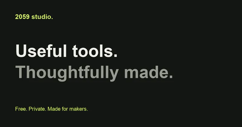 2059 Studio — Useful tools. screenshot 1