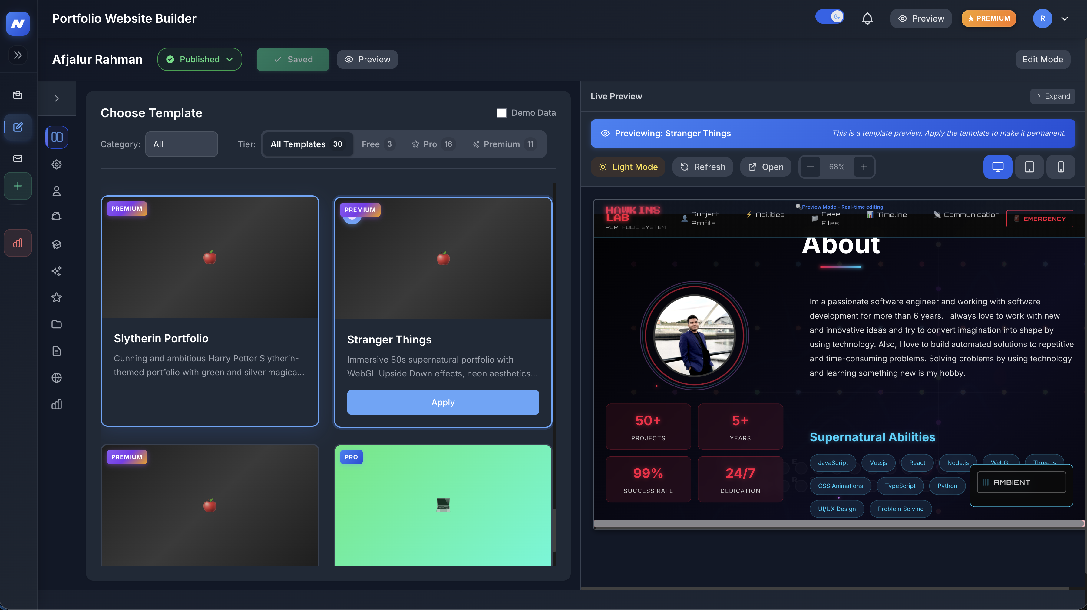 NextGenCV - AI Portfolio Website Builder gallery image