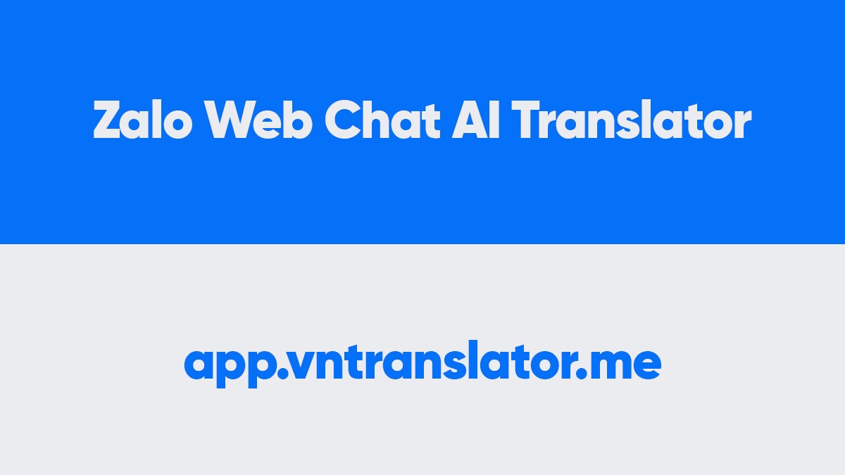 VN Translator for Zalo gallery image