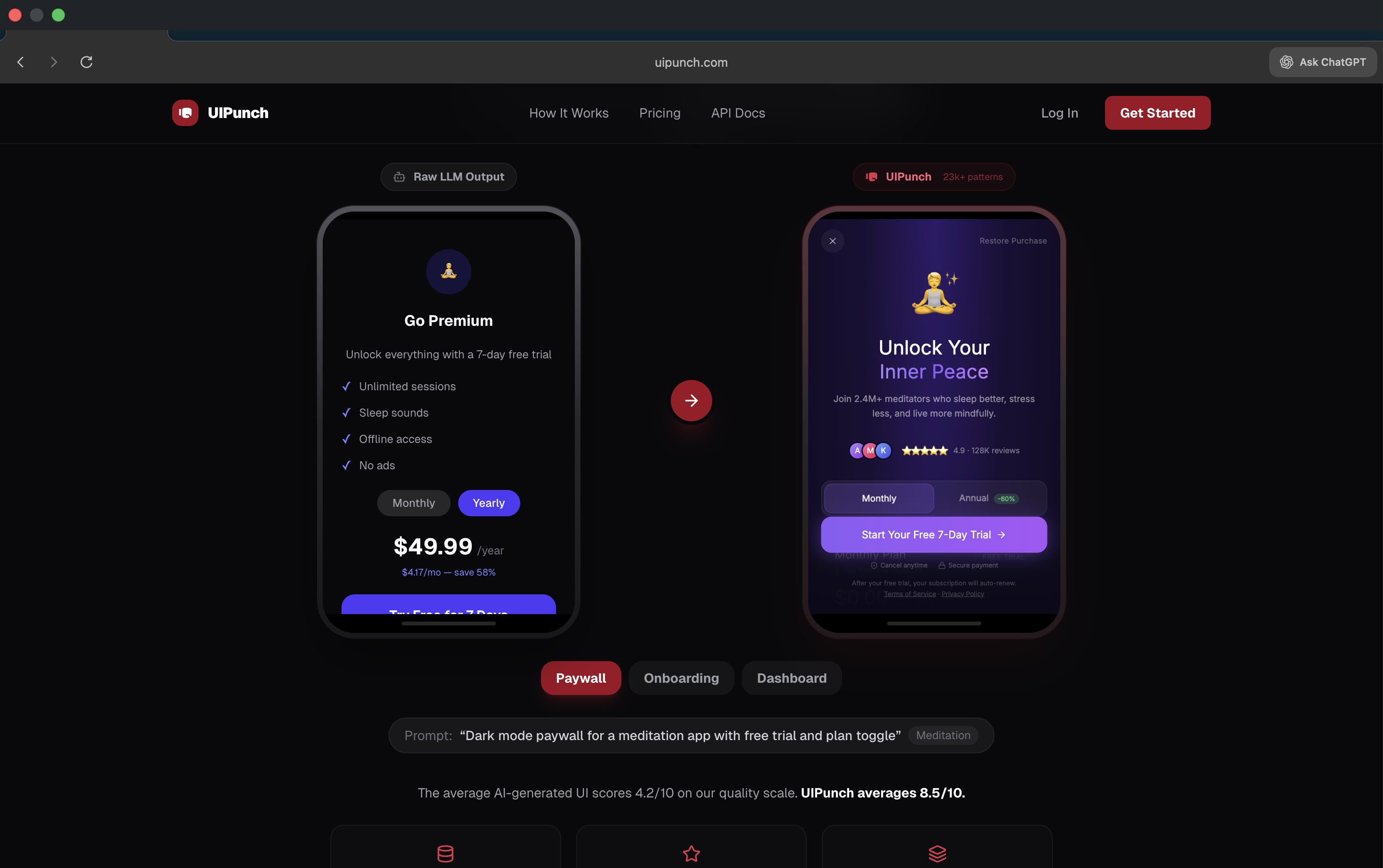UIPunch: Anti AI Slop App UI Generator gallery image