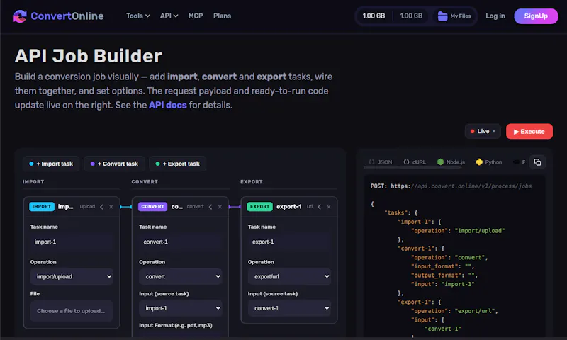 Convert.Online API & MCP Server screenshot 6