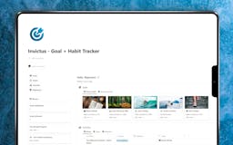 Invictus - Notion Goal + Habit Tracker media 1