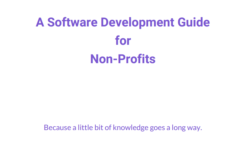 A Software Development Guide for Non Profits