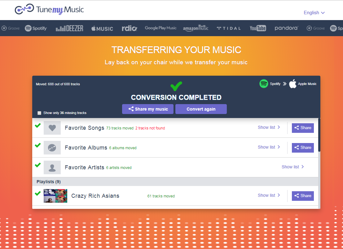 TuneMyMusic gallery image