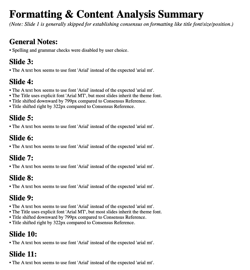 Mídia 2 de SlideCheck - Verificador de PowerPoint para formatação, fontes e erros de digitação