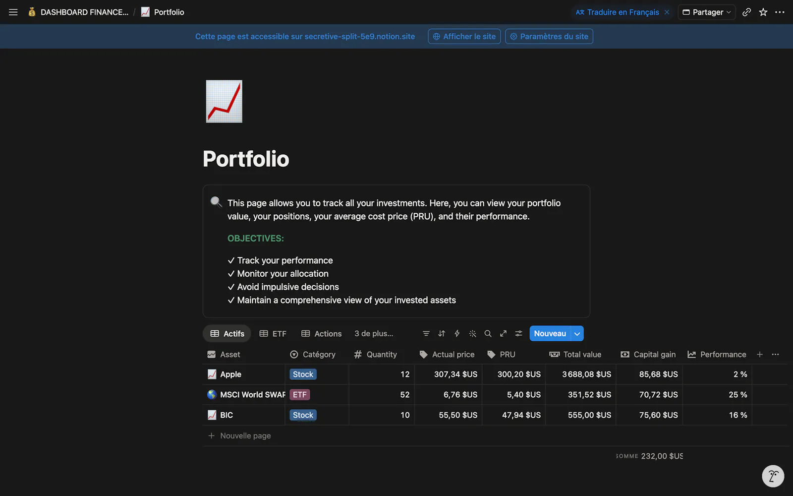 Investment Dashboard screenshot 7
