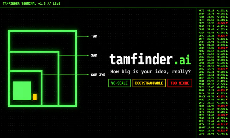 tamfinder.ai screenshot 1