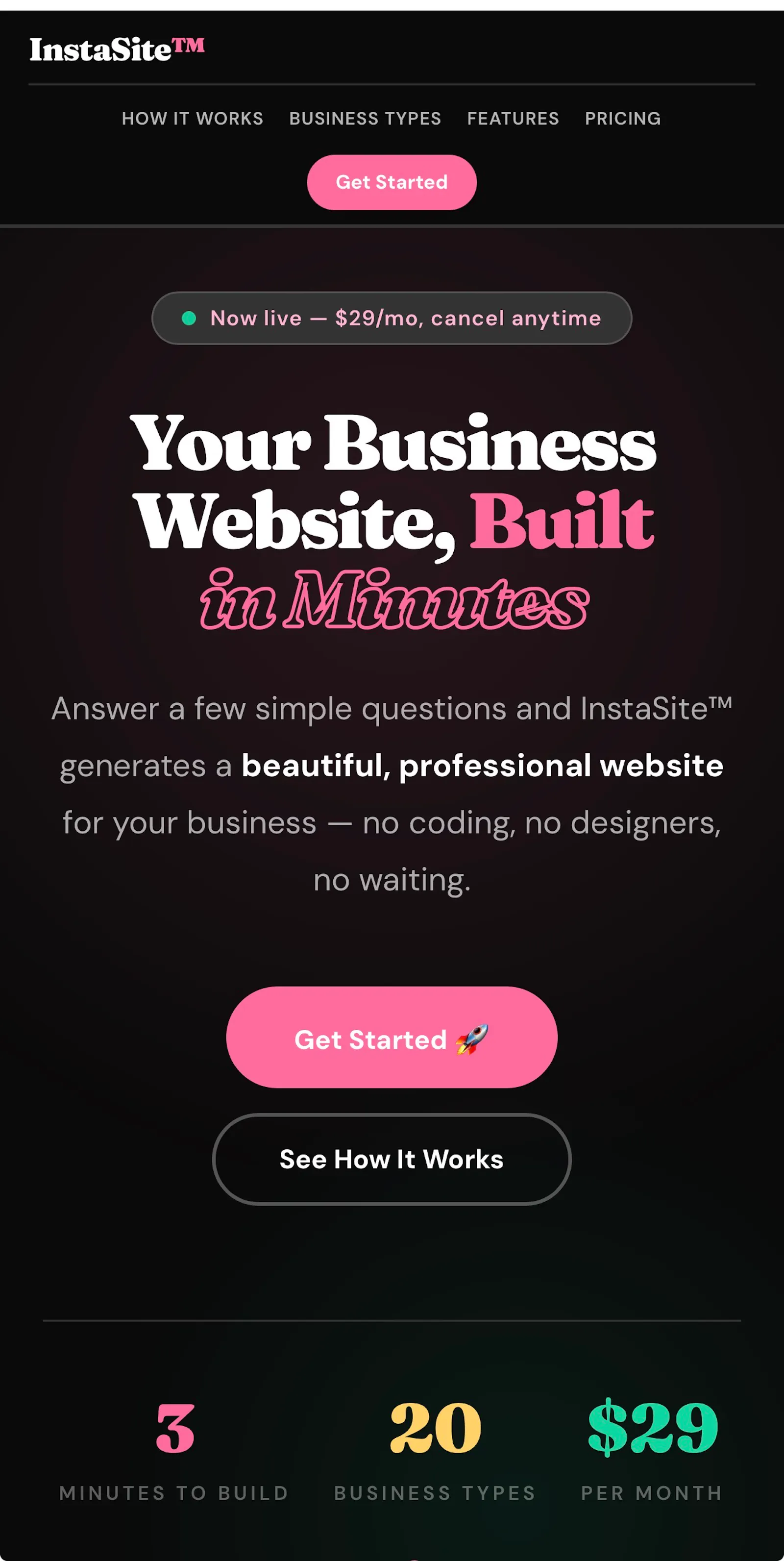 InstaSite™ screenshot 1