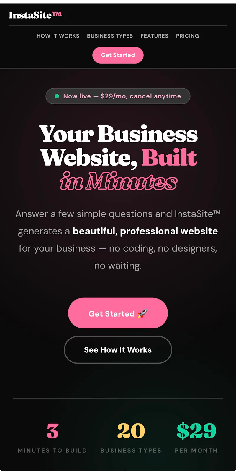 InstaSite™ screenshot 1