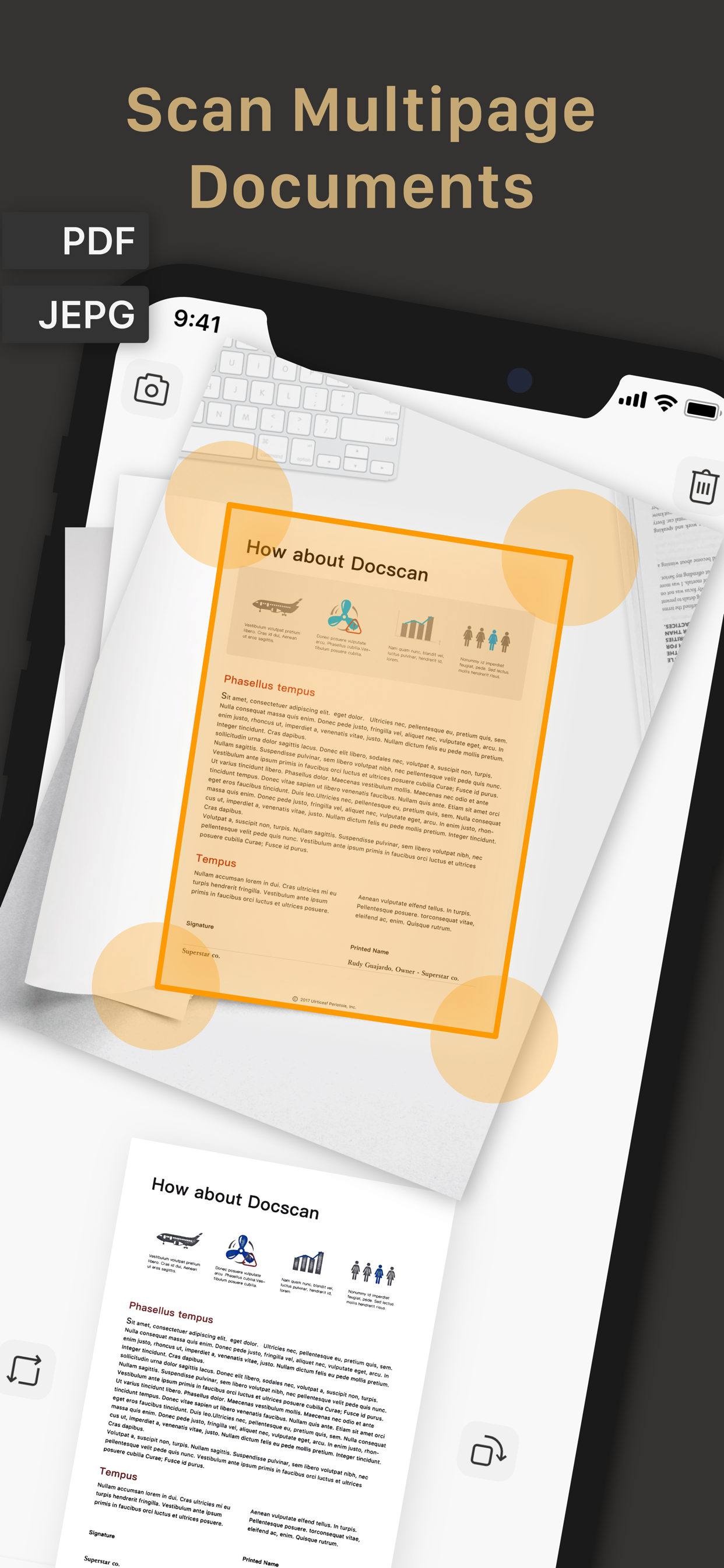 Doc Scan Help you scan and organize hundreds of documents efficiently