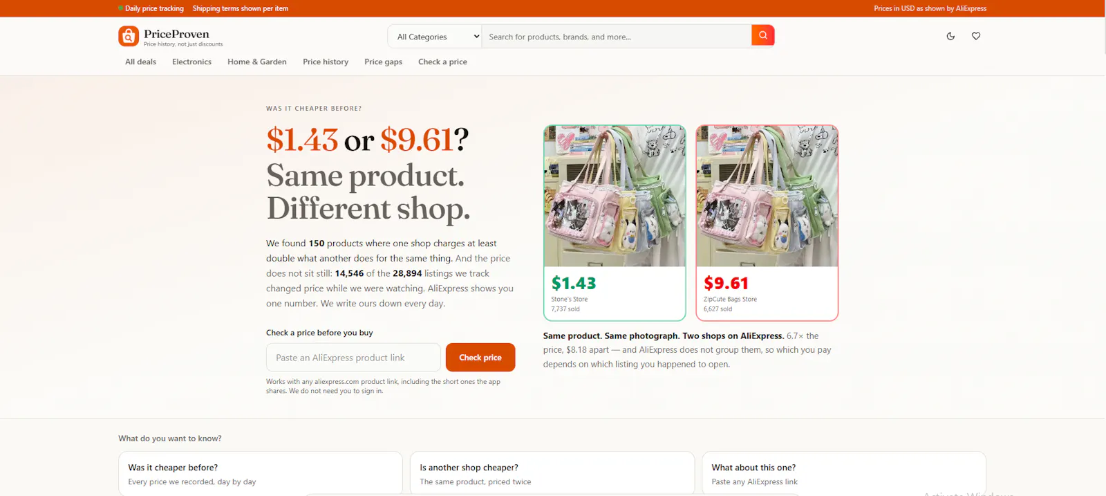 PriceProven screenshot 1