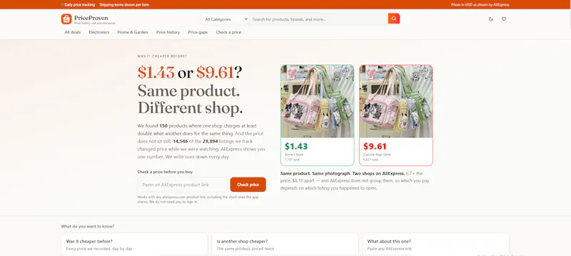 PriceProven screenshot 1