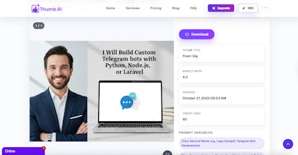 Thumb.onl: AI Thumbnails for Creators gallery image
