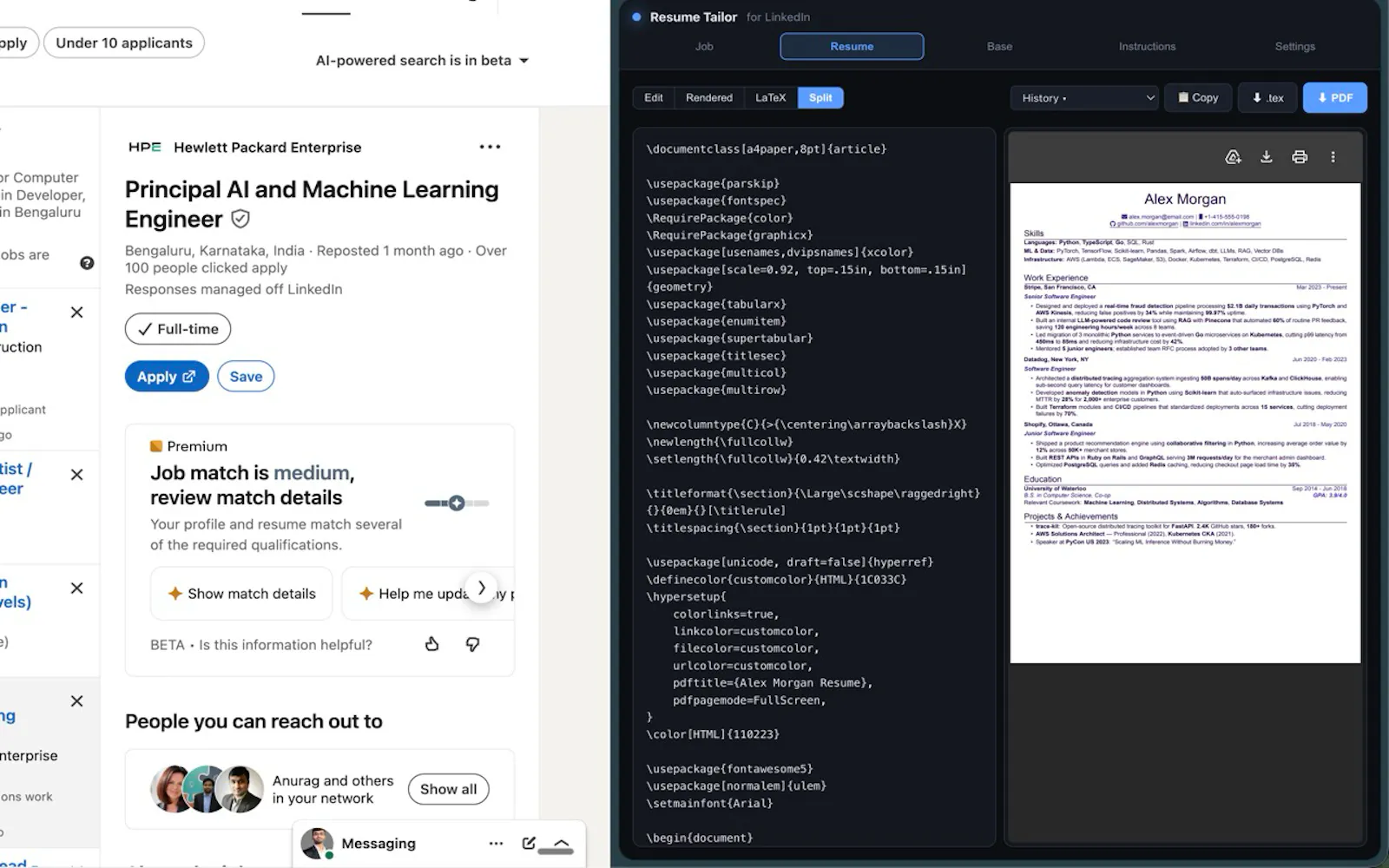 LinkedIn Resume Tailor screenshot 3