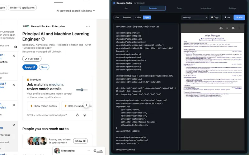 LinkedIn Resume Tailor screenshot 3