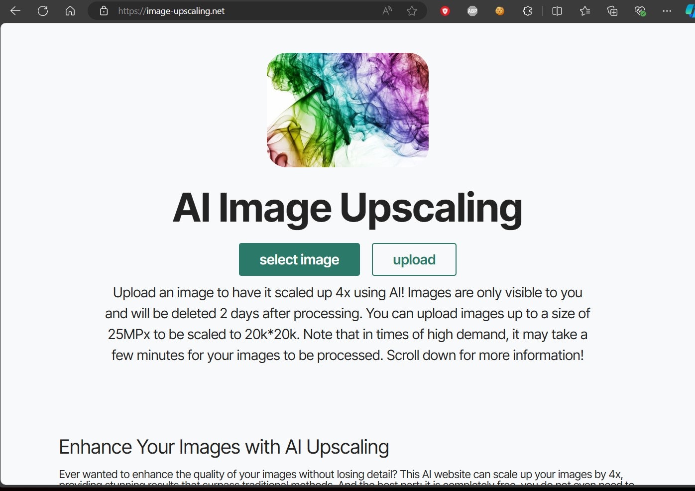 Free AI Image Upscaling logo