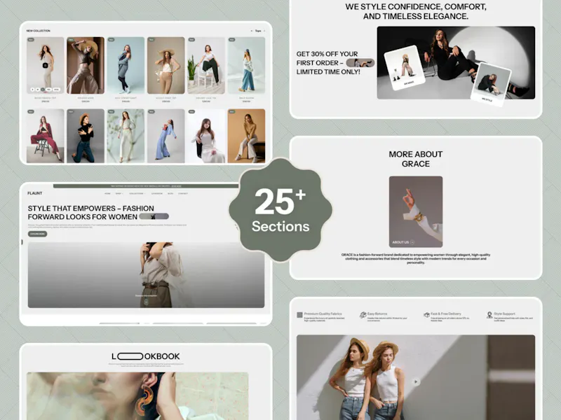 Flaunt Clothing Shopify Theme screenshot 2