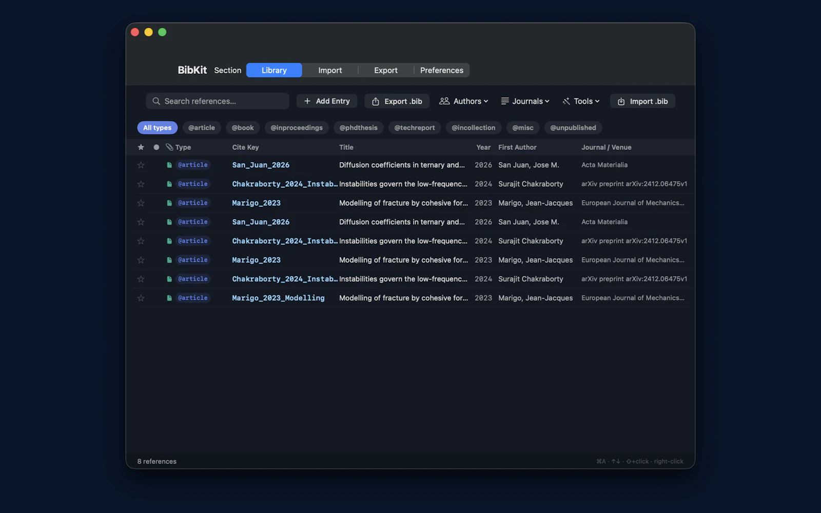 BibKit screenshot 1
