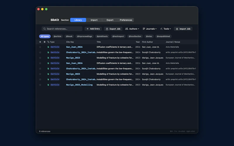 BibKit screenshot 1