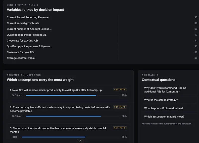 MARK C — Counterfactual Intelligence screenshot 3