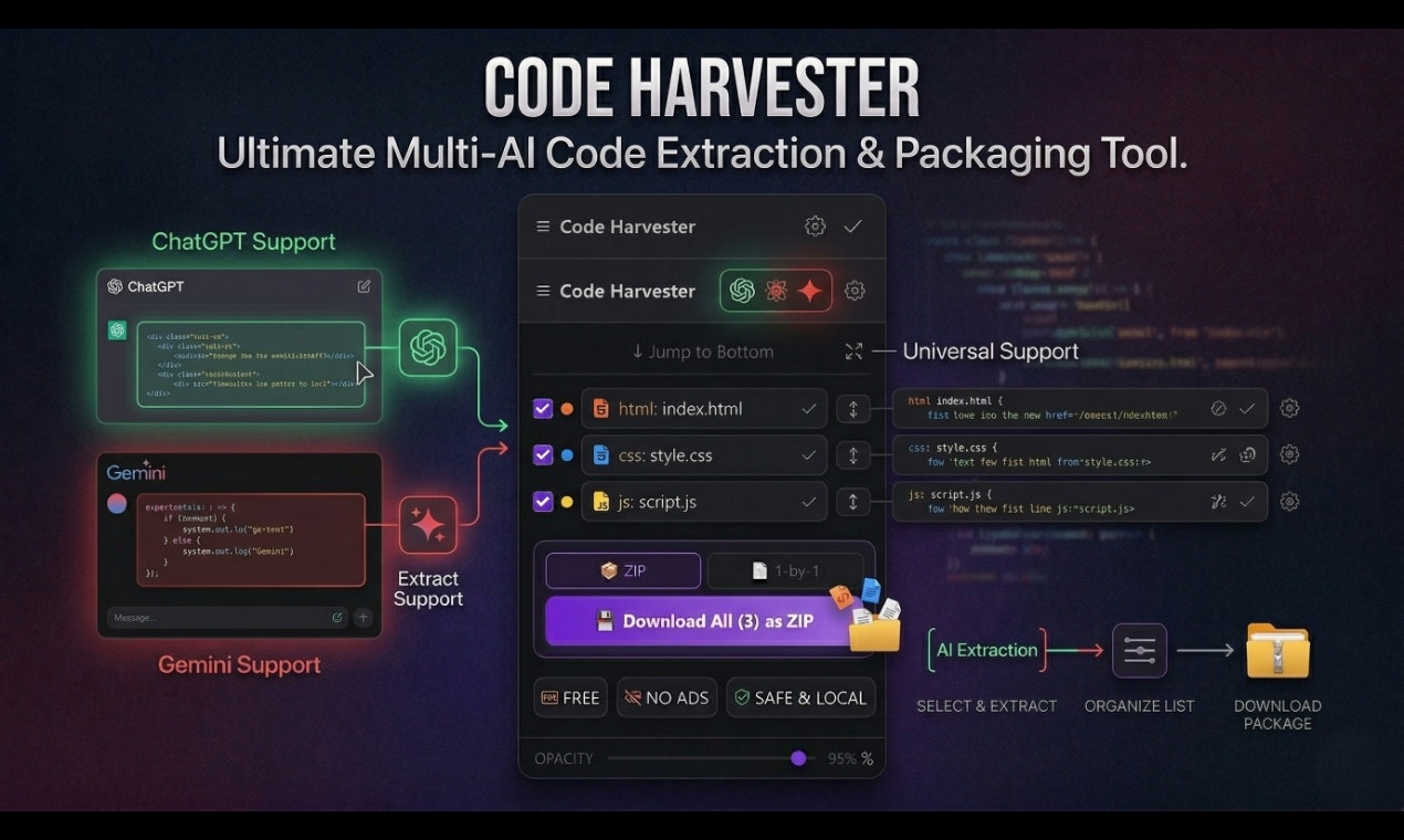 AI Code Harvester for Gemini & ChatGPT gallery image