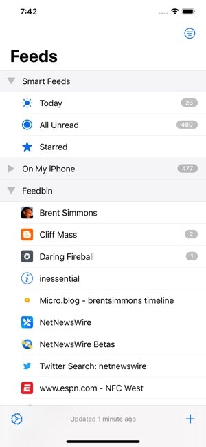 NetNewsWire for iOS gallery image