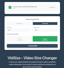 VidSize: Online Video Cropping/Resizing gallery image