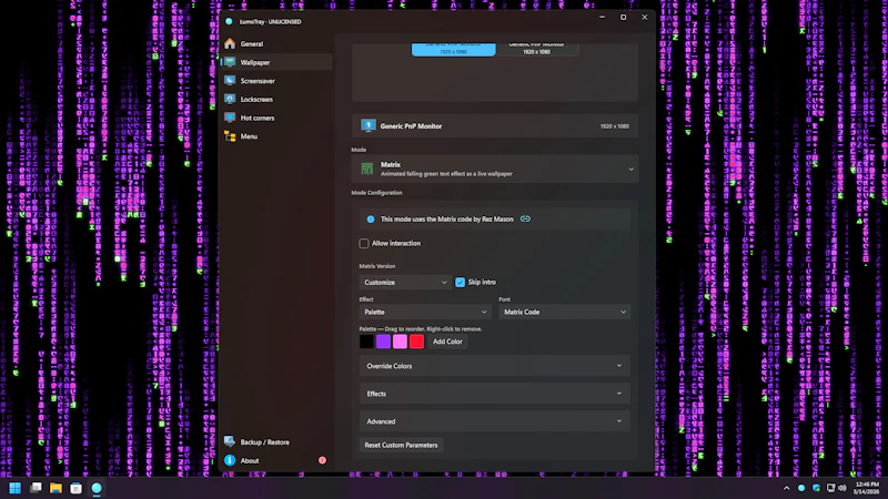 LumoTray screenshot 1