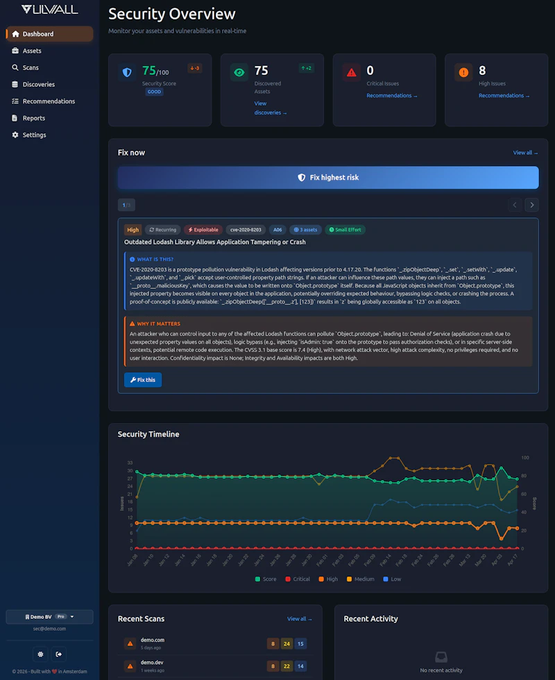 VulWall screenshot 1